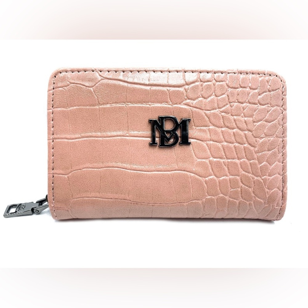 Badgley Mischka Croc Textured Wallet Coin Purse (BMW-013 Blush)